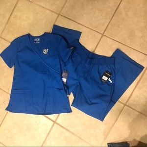 Cherokee royal blue scrub set size medium